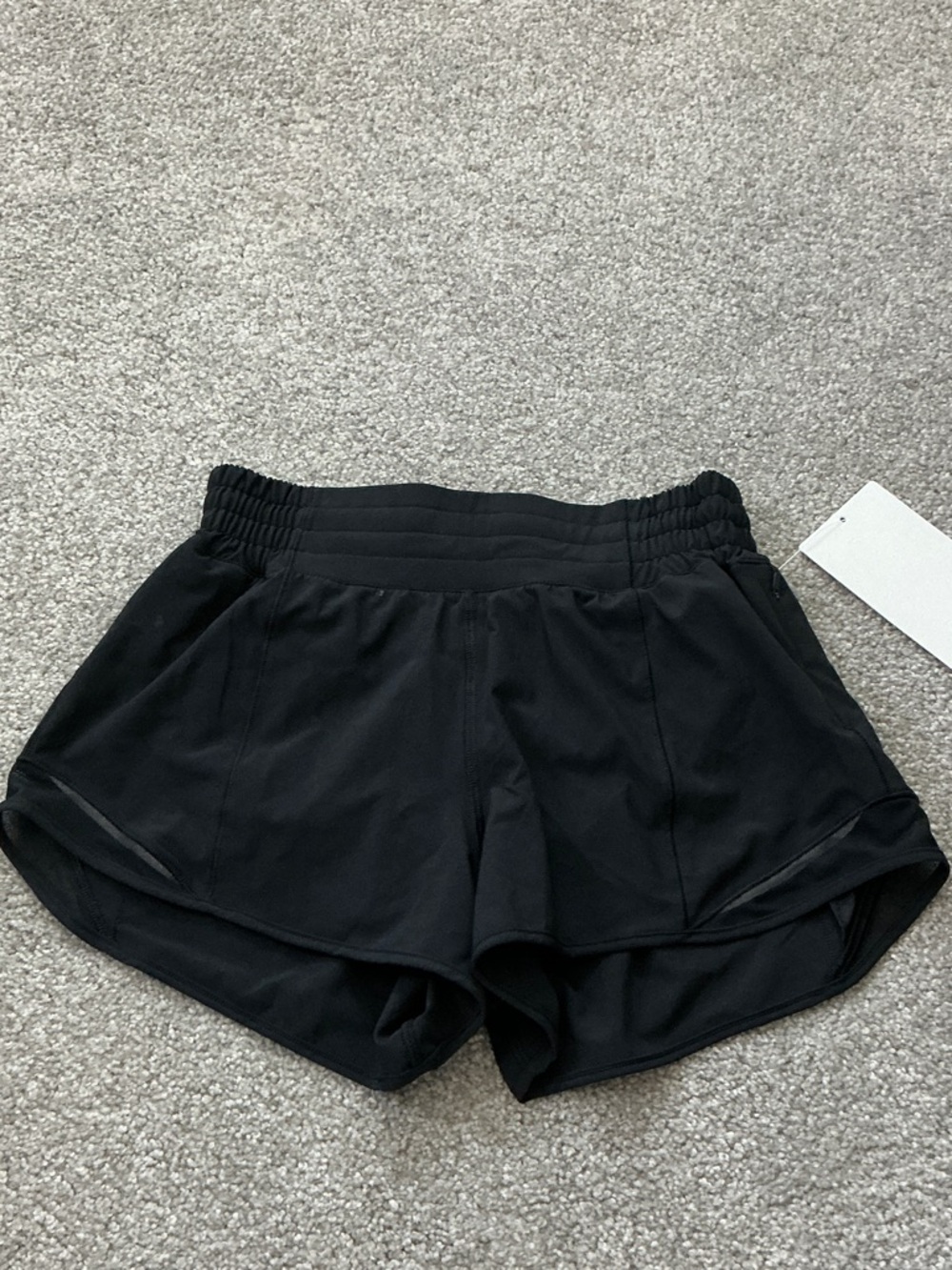 lululemon athletica Black Women's Athletic Shorts with Wide Waistband